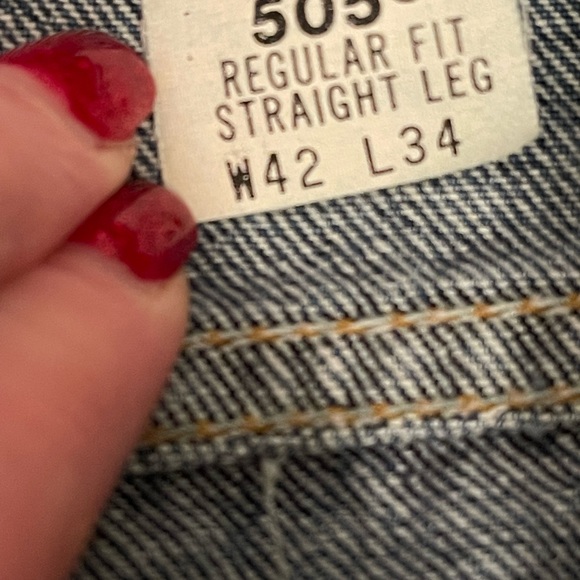 Vntg. Levis 505 orange tab Jeans, Regular Fit straight leg, Men’s 42/34” - Picture 11 of 12